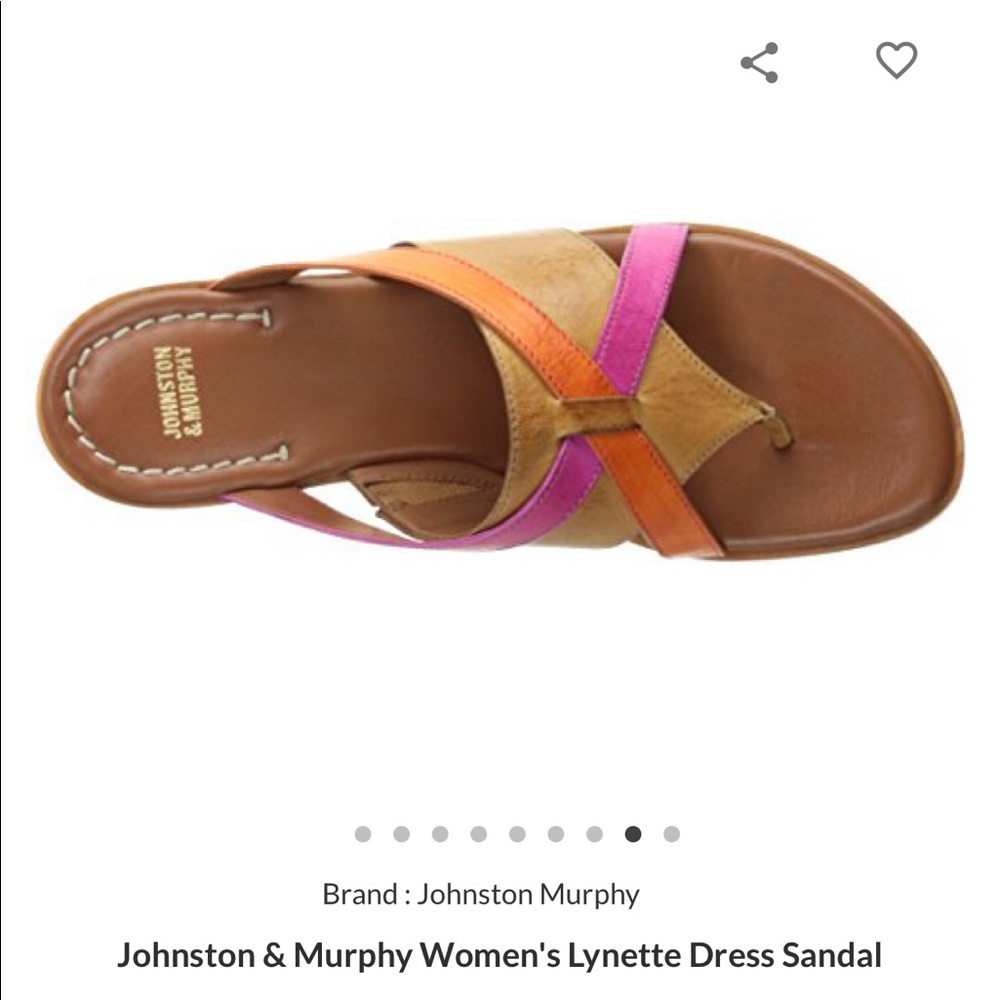NIB Johnston & Murphy Leather Sandals size 10 - Picture 4 of 7